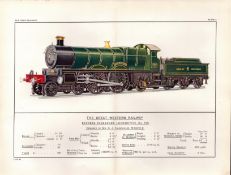 The Great Western Railway Coloured Detailed Antique Book Plate.