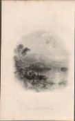 Lower Lake Killarney Co Kerry 1837-38 Victorian Antique Engraving.