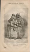 London Hurdy Gurdy Player Rare Antique 1864 Henry Mayhew Print.