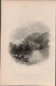 Dinis Island Killarney Co Kerry 1837-38 Victorian Antique Engraving.