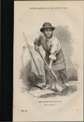 London Victorian Scavenger Antique Rare 1864 Henry Mayhew Print.