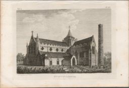 St Canices Cathedral Co Kilkenny Rare 1791 Francis Grose Antique Print.