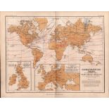 Climatological Chart 1871 WK Johnston Antique Map.