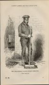 London Pauper Street Sweeper Antique Rare 1864 Henry Mayhew Print.