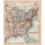USA Eastern Division Double Sided Victorian Antique 1896 Map.