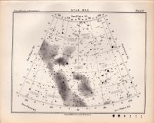 Star Map Chart Victorian Antique 1892 Atlas of Astronomy 57.