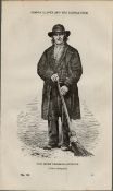 London Irish Road Sweeper Antique Rare 1864 Henry Mayhew Print.