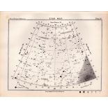 Star Map Chart Victorian Victorian 1892 Atlas of Astronomy 54.