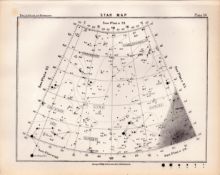 Star Map Chart Victorian Victorian 1892 Atlas of Astronomy 54.