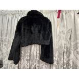 Black Faux Fur Jacket Large