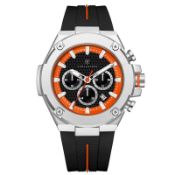 Mens Vonlanthen Chronograph V200 Watch Rubber Strap