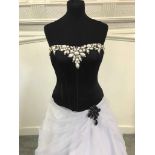 Alfred Angelo Prom/Pageant Dress. RRP £695 Size 12. Black and White
