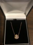 Beautiful Gold Plated Over 925 Sterling Silver Pendant Necklace Brand New