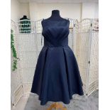 Short Tealength Dress Navy Blue Plus Size