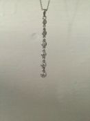 18ct White Gold Necklace With .80ct - 1.00ct Approx VS1 Diamond Journey Pendant