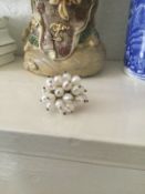 Azuni Pearl Cluster Ring UK Size N