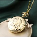 New! STRADA Japanese Movement Retriever Pattern Water Resistant Pocket Watch