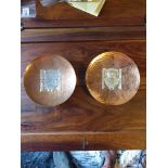 2 X Vicky Industria Peruana Sterling Silver Accented Copper Plates