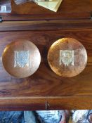 2 X Vicky Industria Peruana Sterling Silver Accented Copper Plates