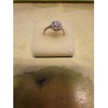 Pre Owned Hallmarked London 9ct White Gold Diamond Set Ring