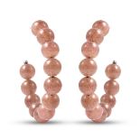 New! Quartz and White Austrian Crystal Necklace & Strawberry Quartz Earrings