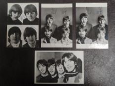 An Official Set of 4 Beatles Fan Club Photographs.