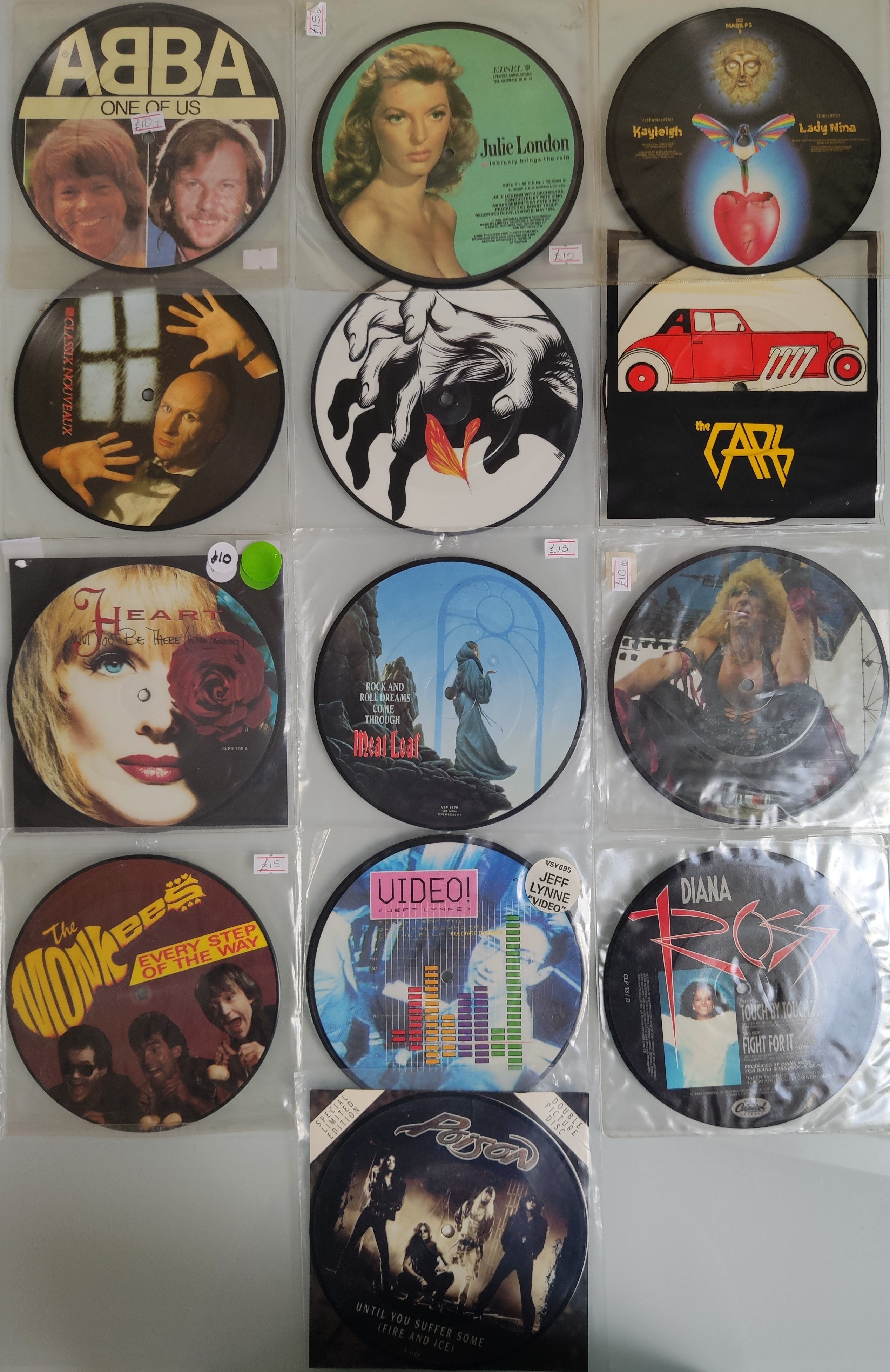 A Collection of 13 x Picture Disc Records.
