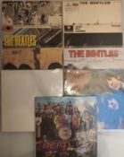 9 x The Beatles LPs To Include Please Please Me, Sgt Pepper and More.