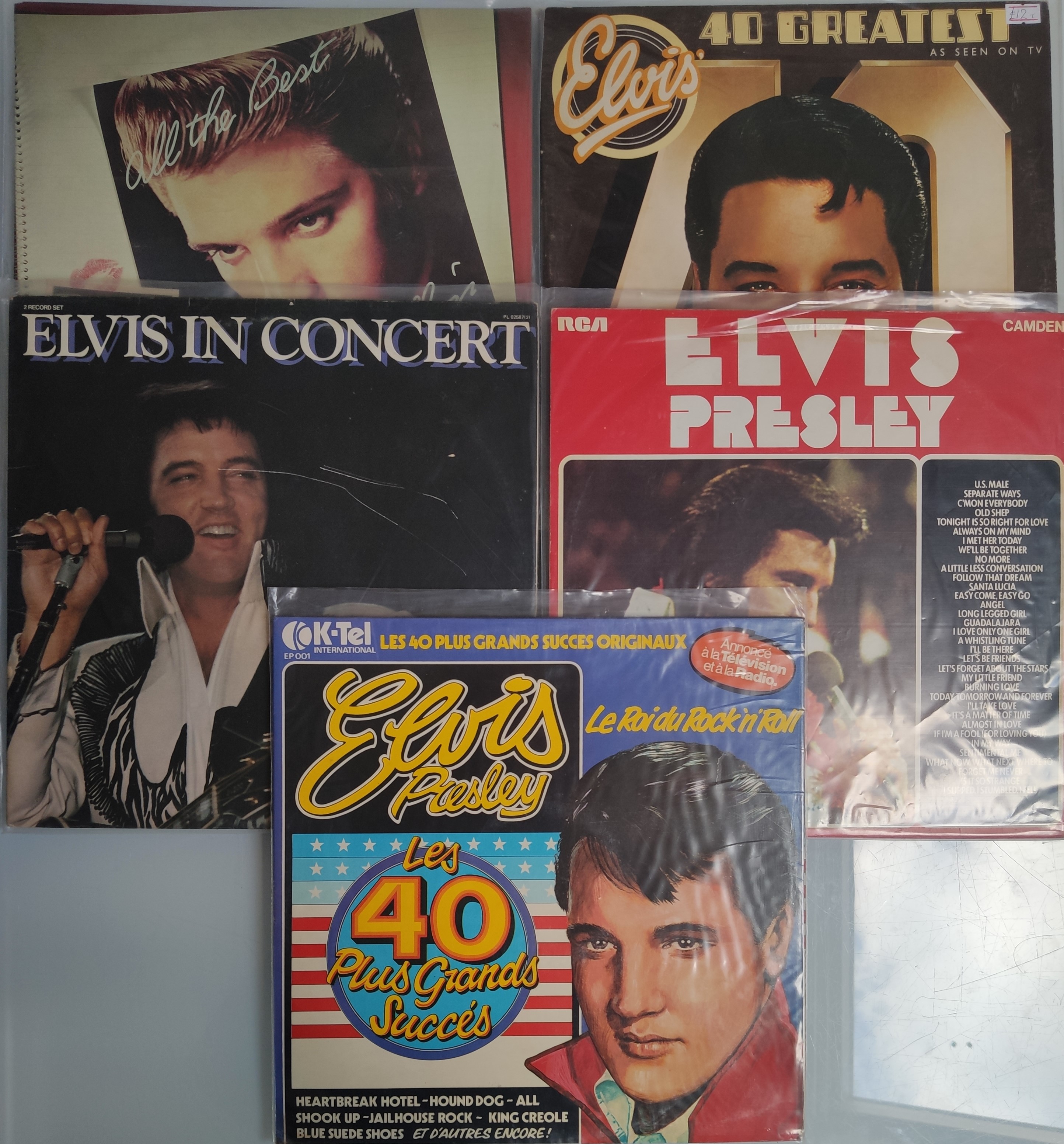 5 x Elvis Presley Vinyl LPs.