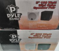 4 x Pyle Mini Cube Speakers.