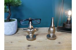 His and Hers Golden Glasses Holders