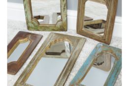 Set of 5 Indian Mirrors