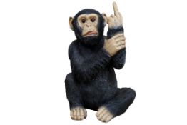 Middle Finger Monkey Themed Ornament