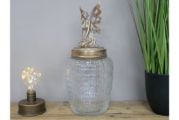Large Fairy Glass Container From The Fairy Collection