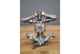 Set of 3 Steam Punk Style, Wise Skeletons Ornaments