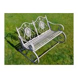 Antique Grey Rocking Garden Bench