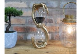 Large Golden Skeleton Themed Hourglass