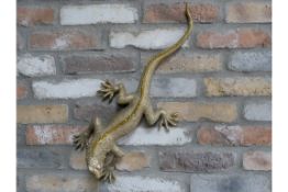 Large Golden Lizard Wall Decoration