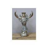 Set of 2 Antique Style Stag Candle Holders