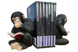 Studying Monkey Themed Bookends