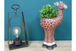 Large Giraffe Themed Foot Planter