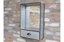 Industrial Mirrored Unit with Draw