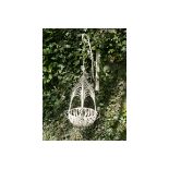 Set of 2 Rustic Cream Hanging Baskets