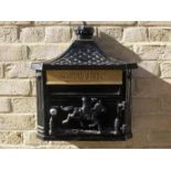 Black Wall Mounted Post Box