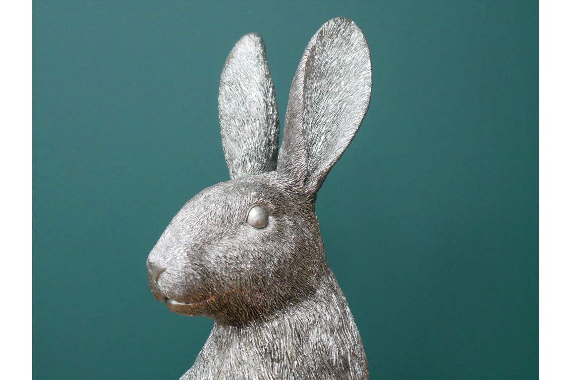 Large Silver Hare Themed Ornament - Bild 4 aus 4