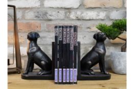 Bronzed Dog Bookends