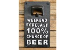 Weekend Forecast Cast Iron Bottle Opener