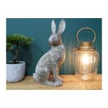 Large Silver Hare Themed Ornament