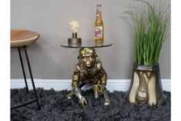 Golden Space Monkey Side Table