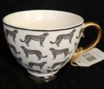 Set of 2 Large Mugs With Leopard Print